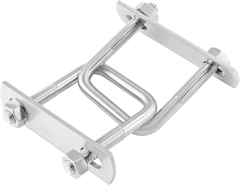 Jersvimc 2Pcs Stainless Steel Square U-Bolt Clamp M8x40x65mm - (Thread Size x Inner Width x Length), Mini Metal U Bolts Pole U Bolt Brackets for Camper Trailer Marine Boat - Image 1
